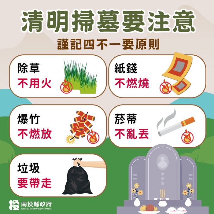 清明掃墓四不一要原則圖片